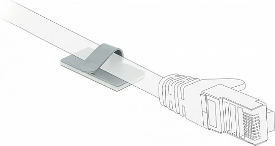 Kapëse kabllosh vetëngjitëse DeLOCK, çelik inox, 10 copë, çelik saten