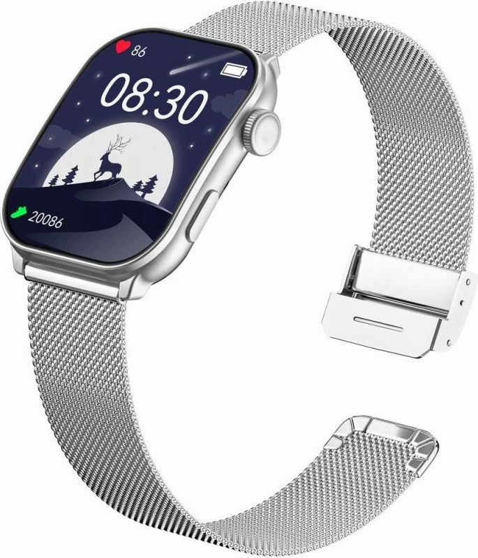 Smartwatch për femra Gravity, zi/argjendtë