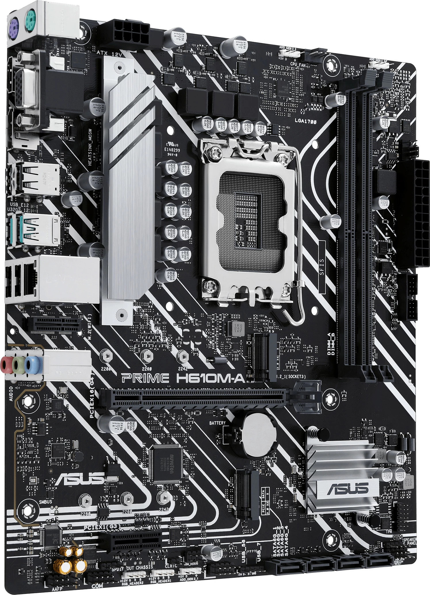 Pllakë amë ASUS PRIME H610M-A-CSM, Intel, LGA 1700, DDR5-SDRAM, micro ATX