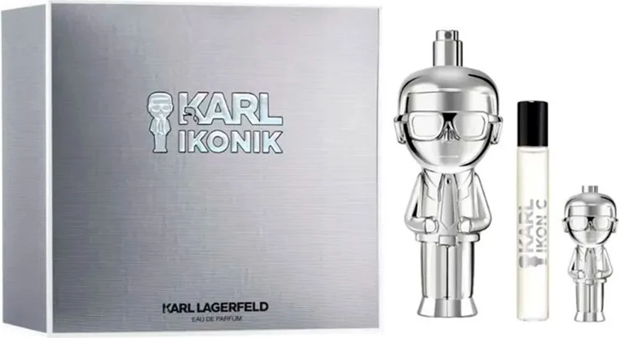 Eau de Parfum set për meshkuj Karl Lagerfeld Ikonik Pour Homme, 100ml + 7.5ml + 4.5ml