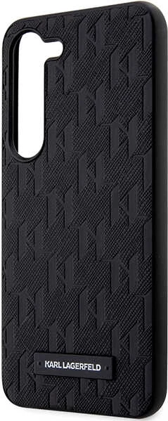 Mbështjellës Karl Lagerfeld Saffiano Mono Metal Logo për Samsung Galaxy S23, i zi