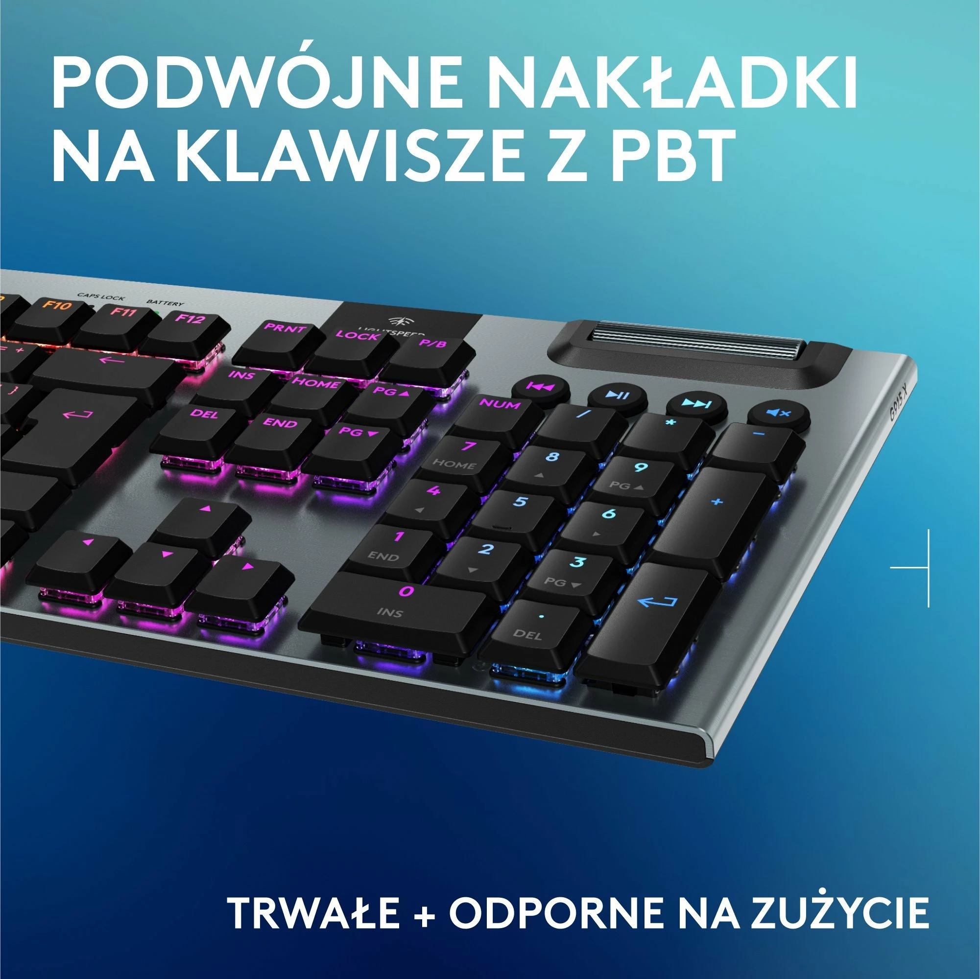 Tastierë gaming Logitech G915 X Lightspeed GL Tactile (920-012676) 100% US INTL RGB, e zezë