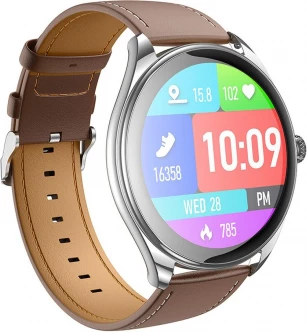 Smartwatch HOCO Y22 1.43\" Bluetooth 5.3 me thirrje IP67, argjendtë, me rrip shtesë i zi