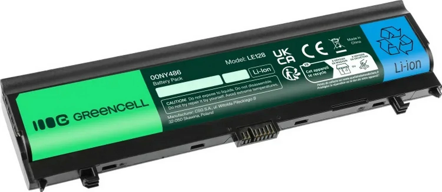 Bateri laptopi Green Cell për Lenovo ThinkPad L560/L570, Li-ion 4400mAh 6-qeliza, 00NY486/00NY487/00NY488/00NY489, e zezë