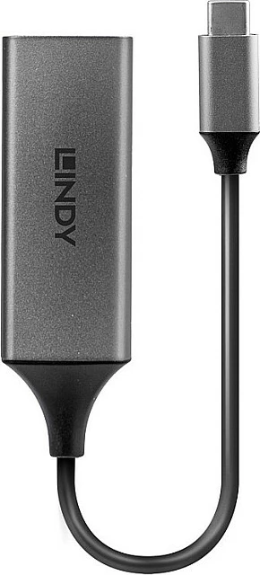 Adapter USB-C në Gigabit Ethernet LINDY, USB 3.2 Gen 1 5 Gbit/s, argjendtë