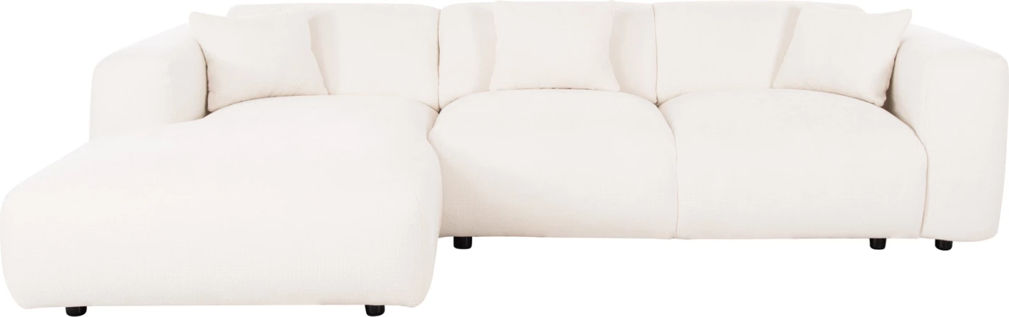 Këndi i divanit BRICKEN FH3275.02L, pëlhurë e bardhë, 110-282x98-160x72H cm