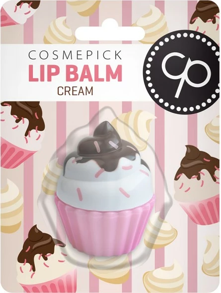 Balsam për buzë Cosmepick Cream Cupcake për femra, 6g