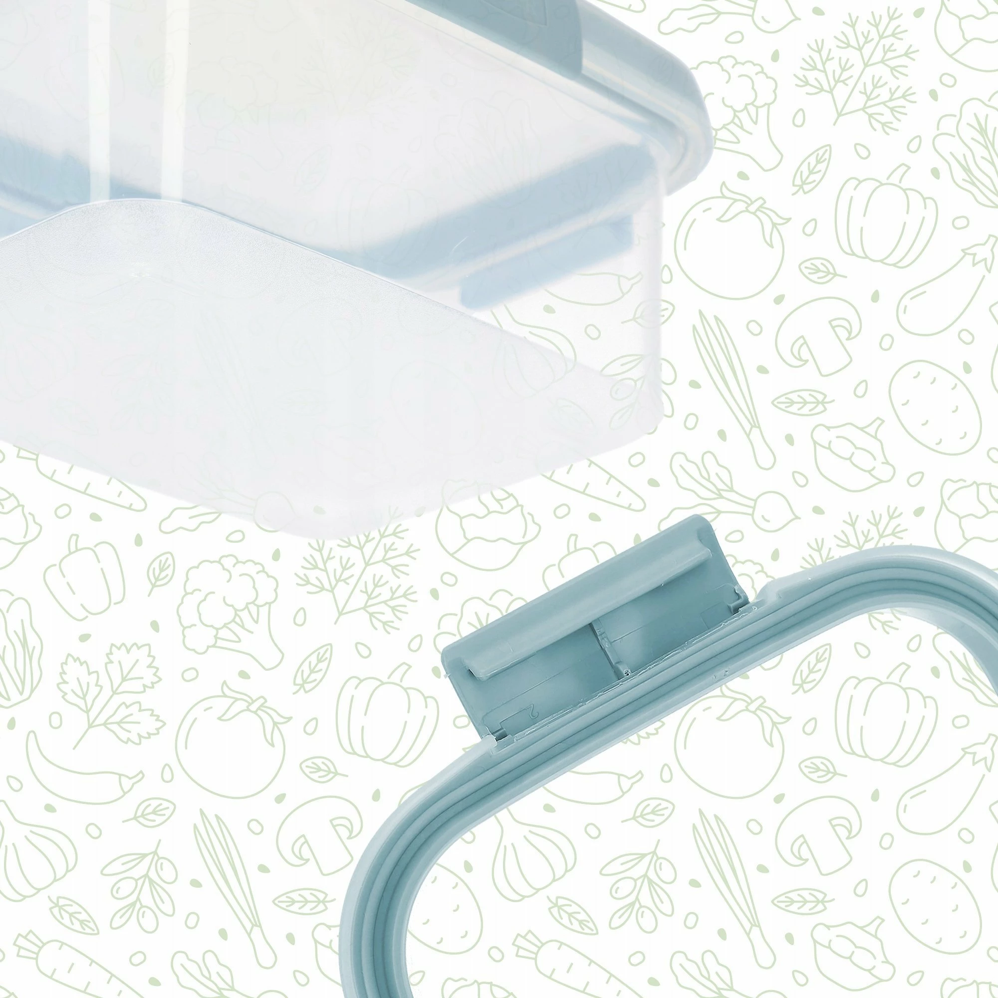 Kuti ushqimi Curver Clip Box 1.2 L, plastikë, transparente/blu, 1 copë