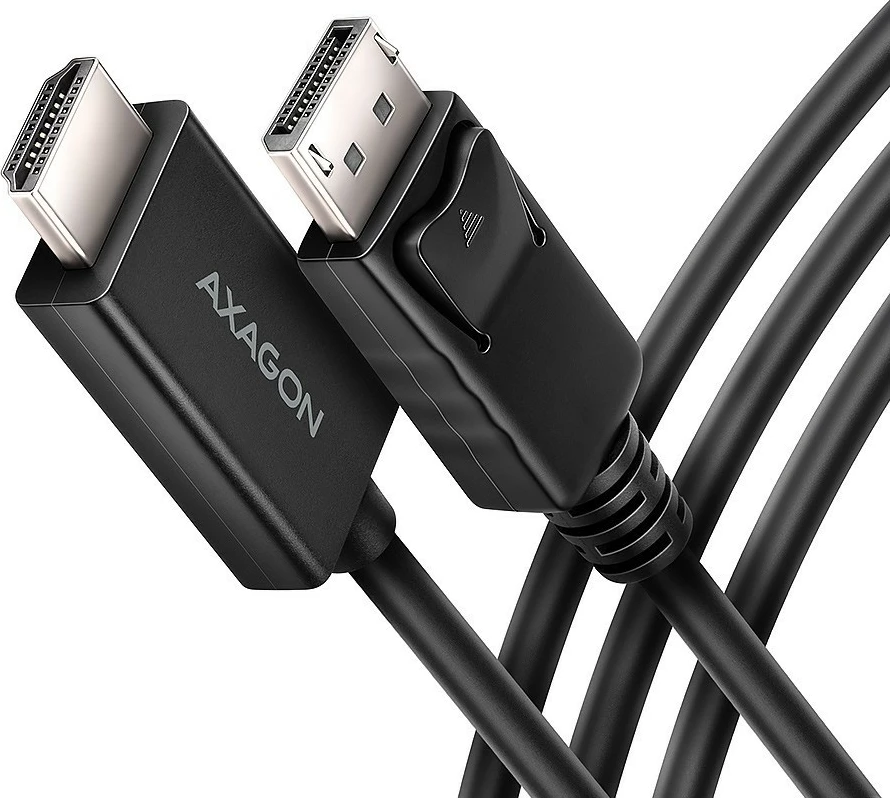 Adapter kabllo DisplayPort në HDMI AXAGON RVD-HI20C2, 1.8m, 4K/60Hz, i zi