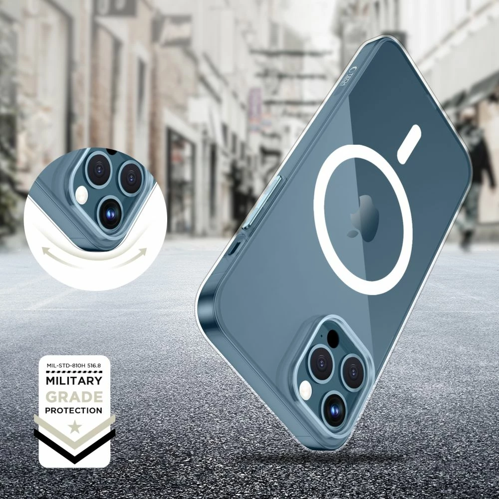 Mbështjellës Tech-Protect FlexAir MagSafe për iPhone 12 / 12 Pro, Transparent