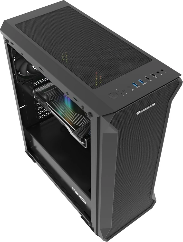 Kasë GENESIS Irid 505F Midi Tower, e zezë