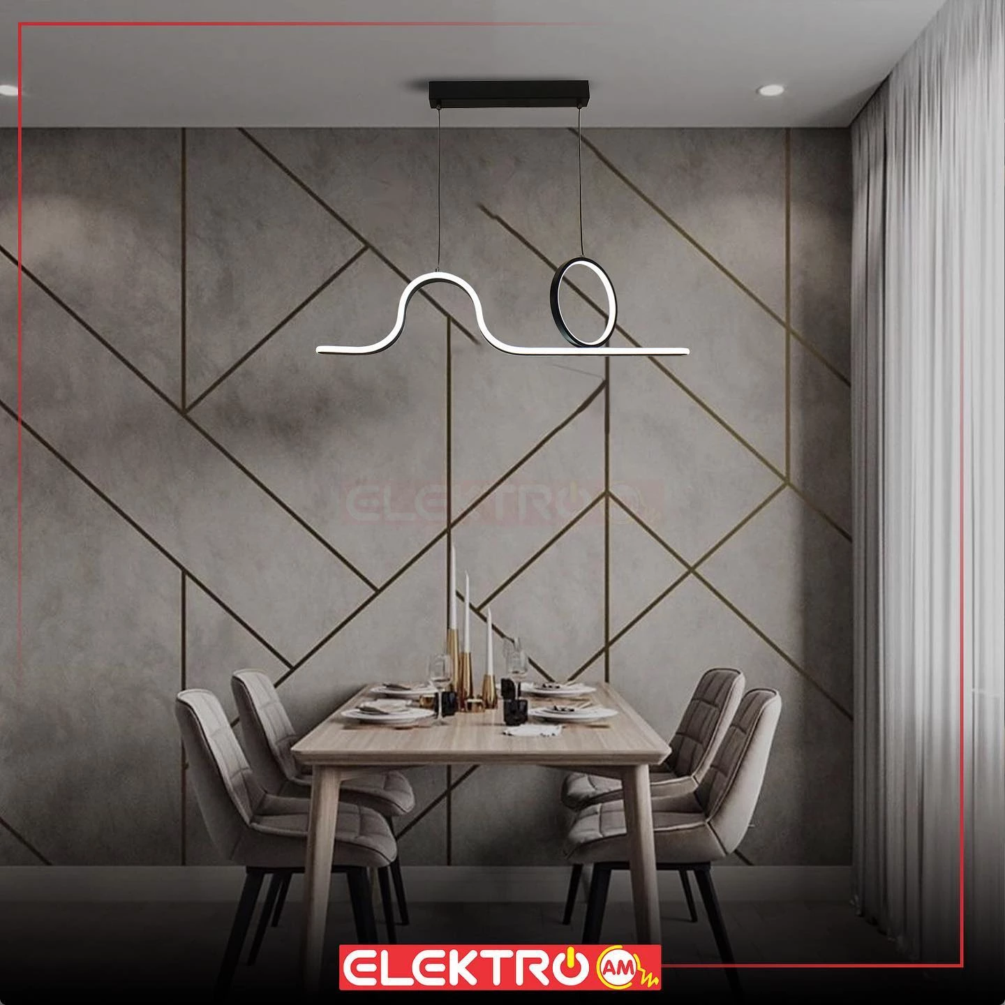 Abazhur trapezarie LED 1973-1 BK