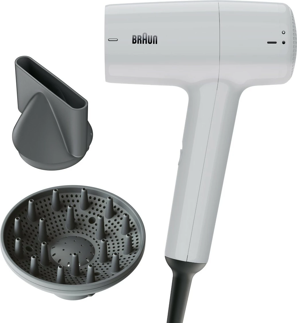 Tharëse flokësh Braun HD155E 1800W me difuzer dhe koncentrator, e bardhë