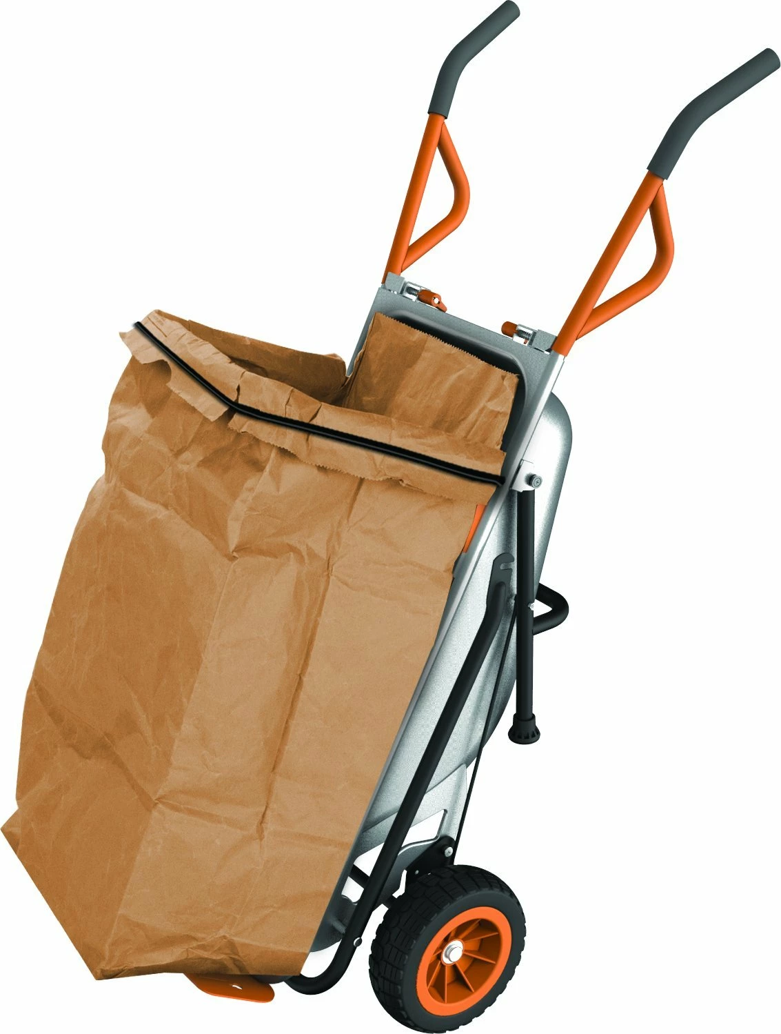 Karrocë dore Worx WG050 110 L 140 kg dy rrota, argjendtë