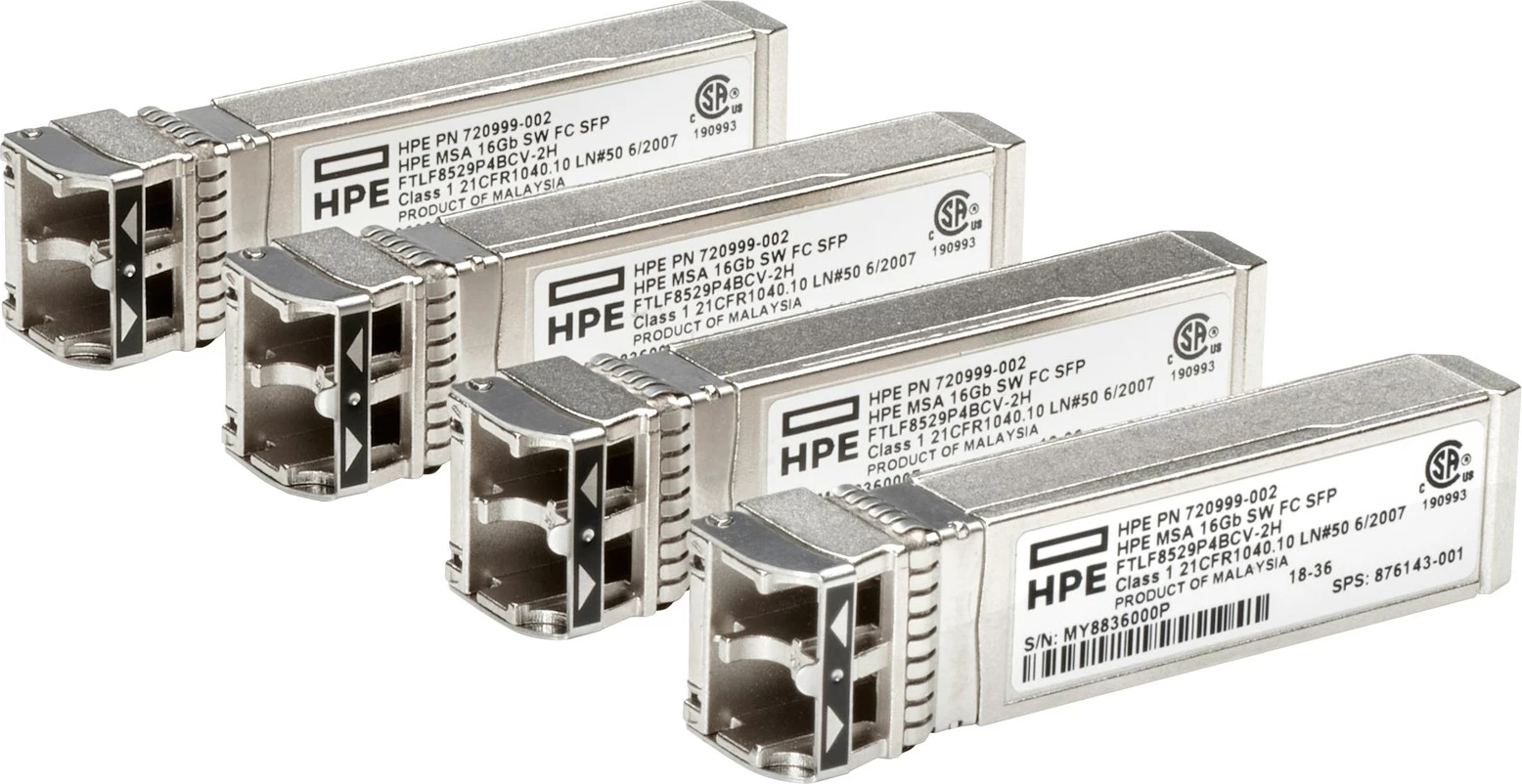 Transceiver optik HPE MSA, SFP+, 16Gb, Short Wave, set prej 4 copë
