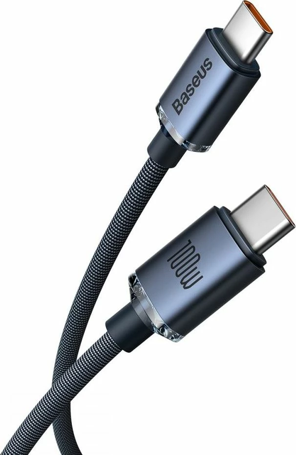 Kabllo USB-C në USB-C Baseus Crystal Shine Series 2m 100W e zezë