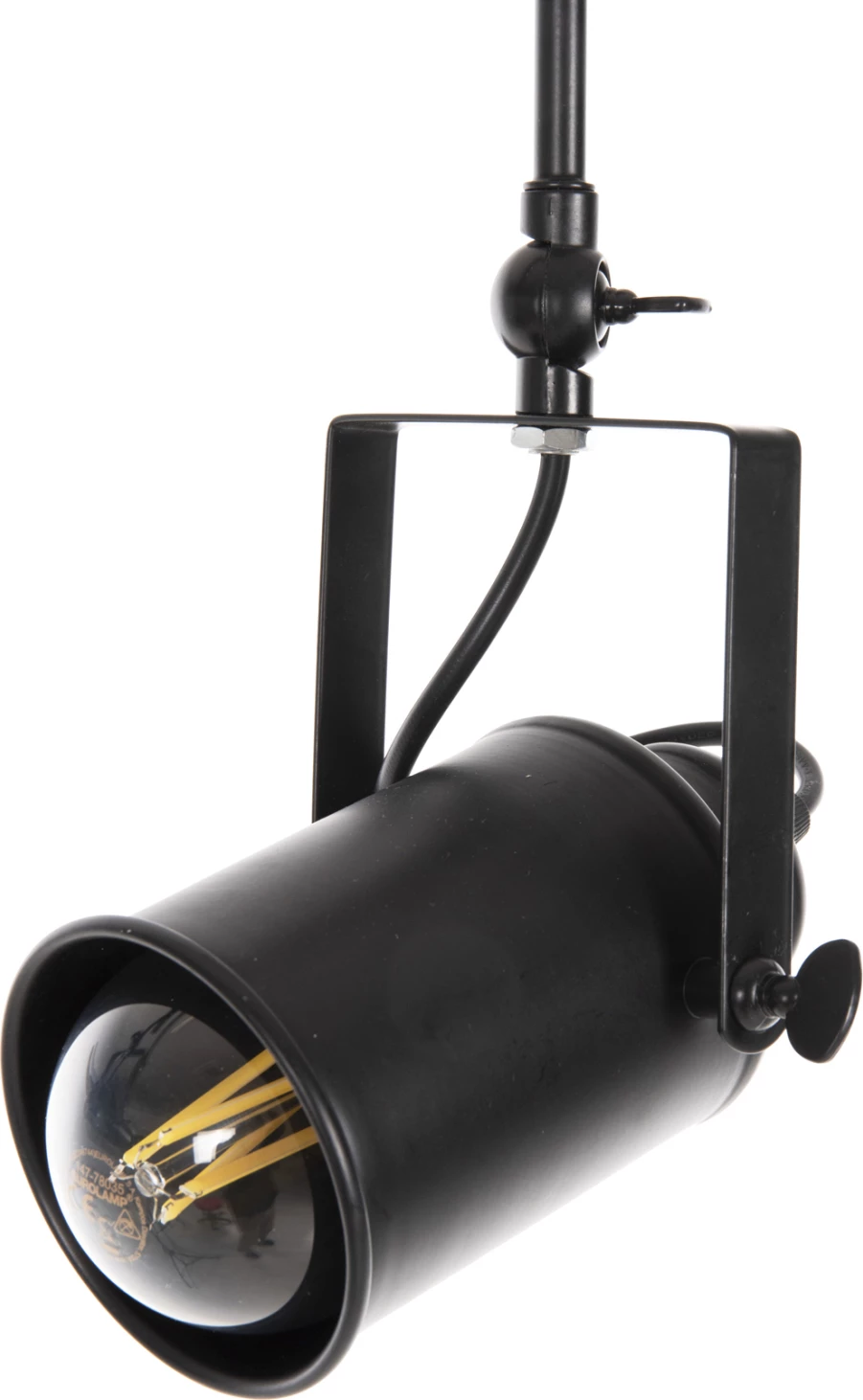 Llambë tavanore me 3 spote, metal i zi, FH4124, 70,5x14x50H cm