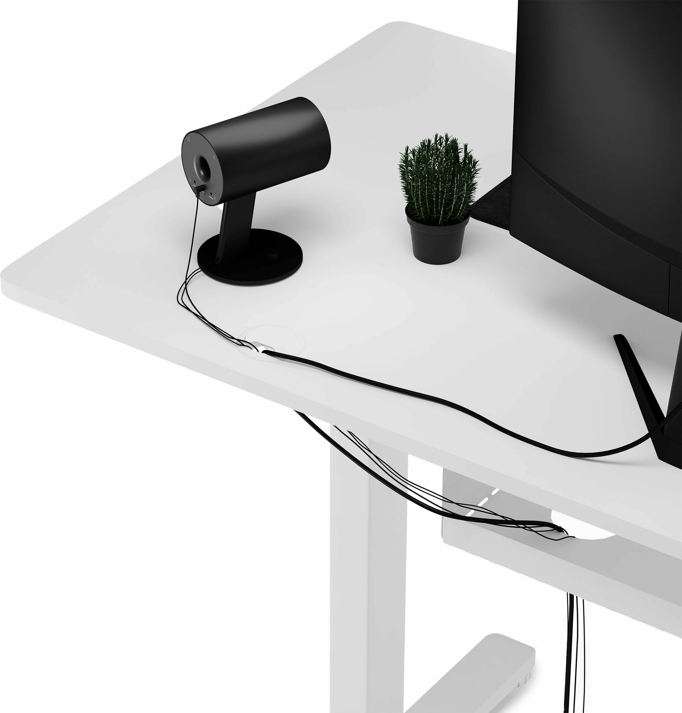 Tavolinë elektrike SENSE7 NOJO 120x60 cm, rregullim lartësie 72-118 cm, e bardhë