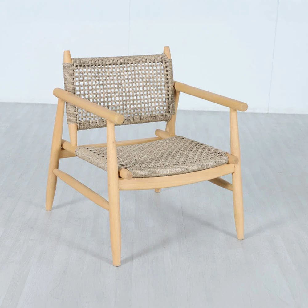 Karrige e ulët LALOU, natyrale, 73.5x67x80cm