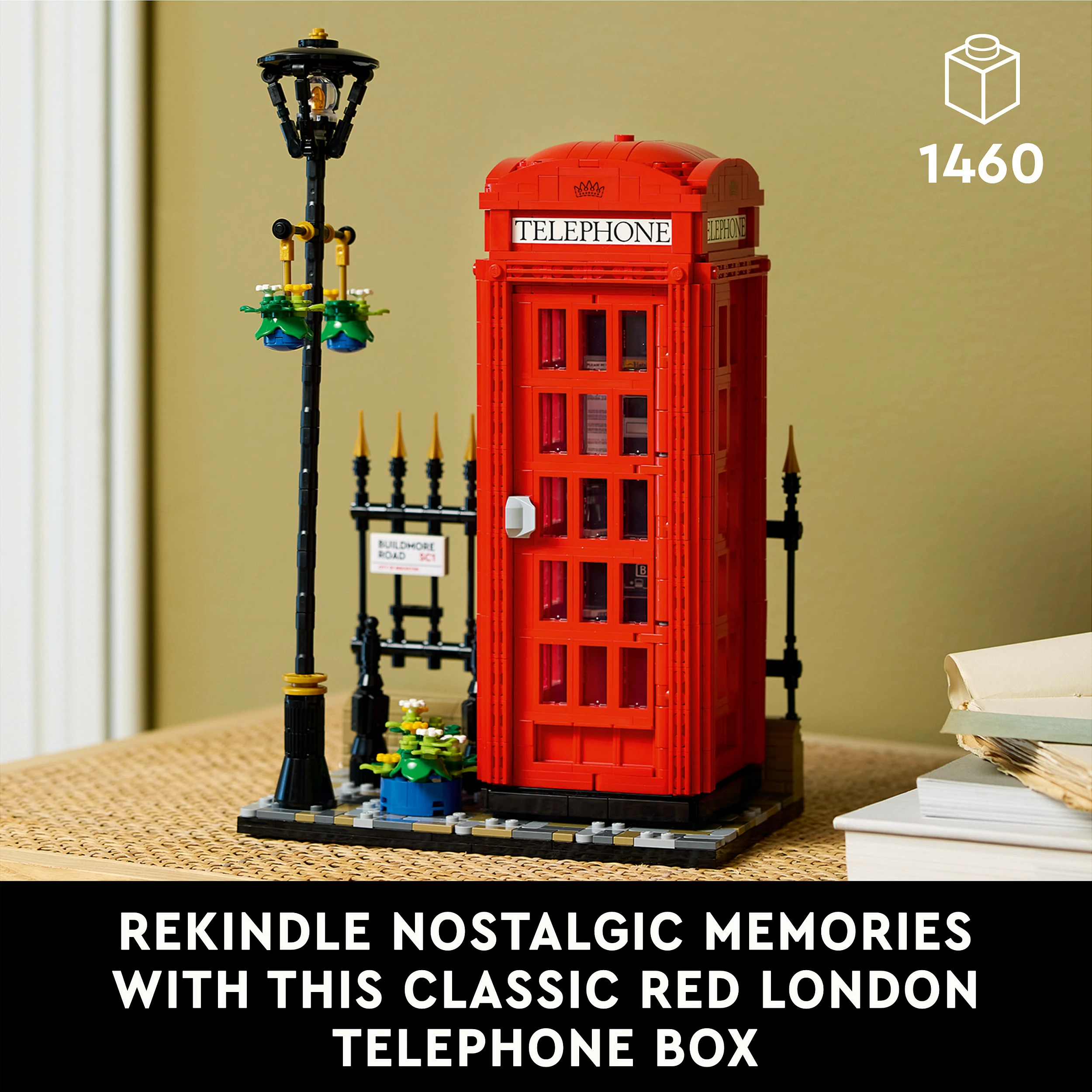 Set ndërtimi LEGO Ideas 21347, Kuti telefonike e kuqe londineze, 1460 pjesë, Multikolor