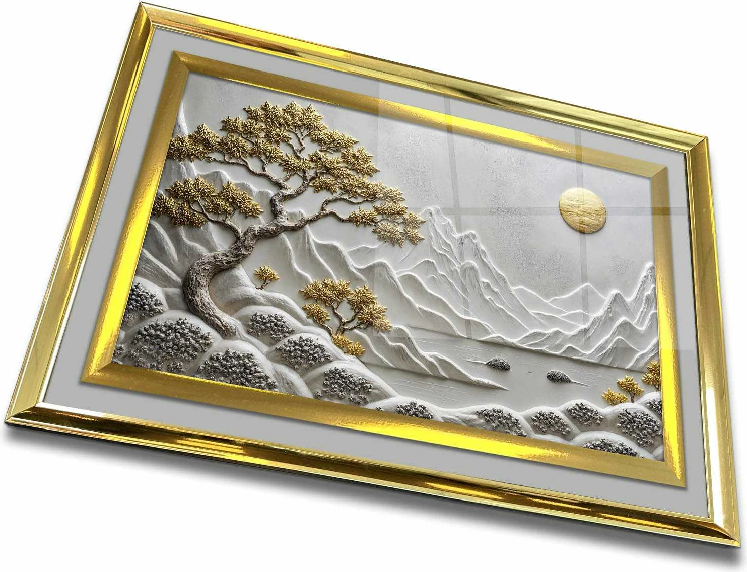 Pikturë dekorative me kornizë, shumëngjyrëshe, Wallity, 43x65cm, 4363Kromaltınct - 018