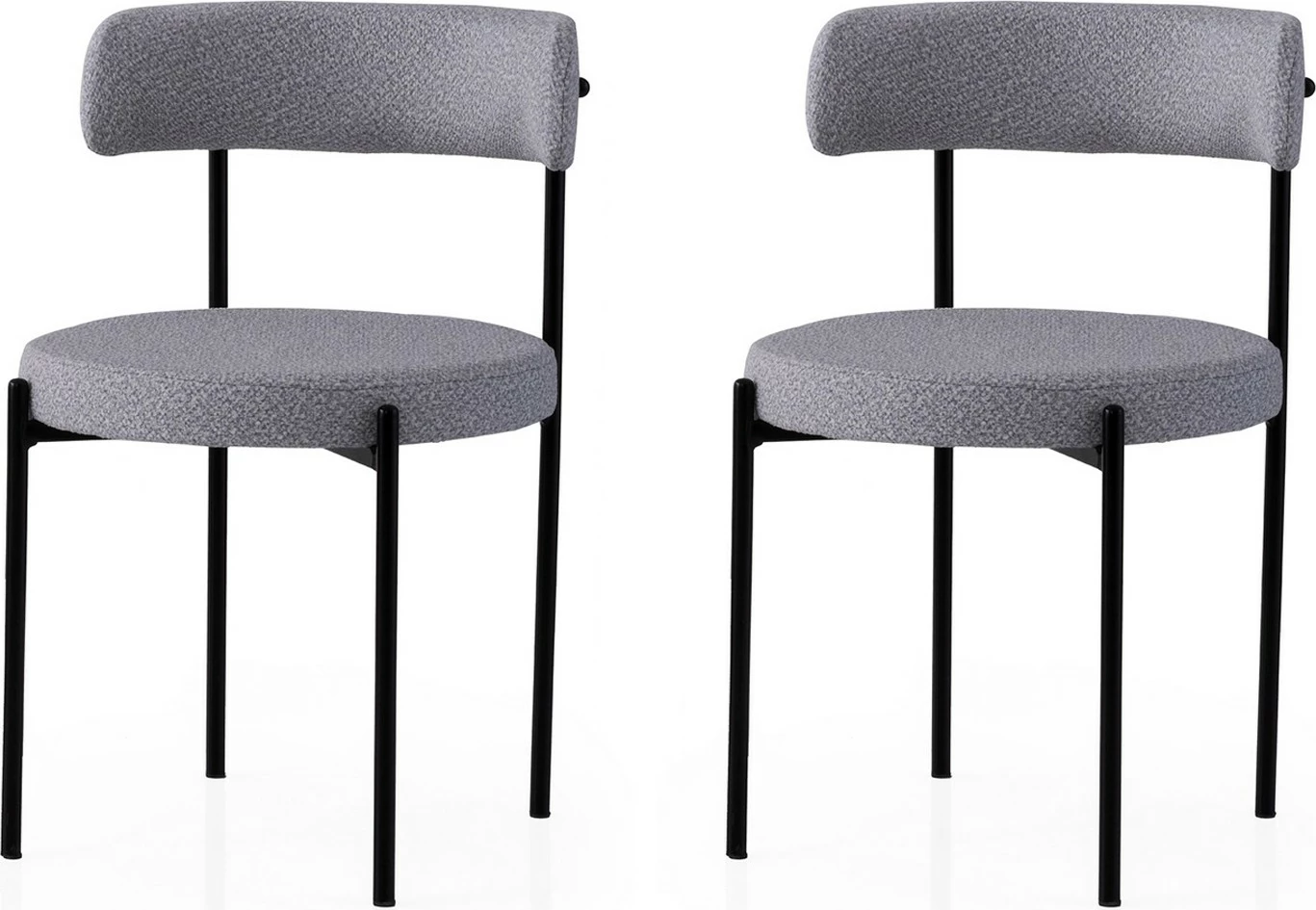 Set karrigesh (2 copë), Skye Decor, Gını - 4013 V2, ngjyrë e zezë dhe gri e errët