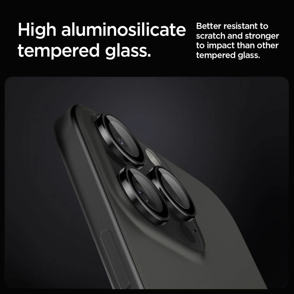 Mbrojtës xhami për kamerë Spigen Glas.tR EZ Fit Optik, për iPhone 14 Pro / Pro Max / 15 Pro / Pro Max / 16 Pro / Pro Max, 2 copë, Zi