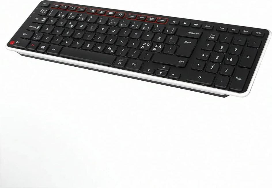 Tastierë wireless Contour Design Balance, DE Layout, me mbështetëse për kyçe, e zezë/argjendtë