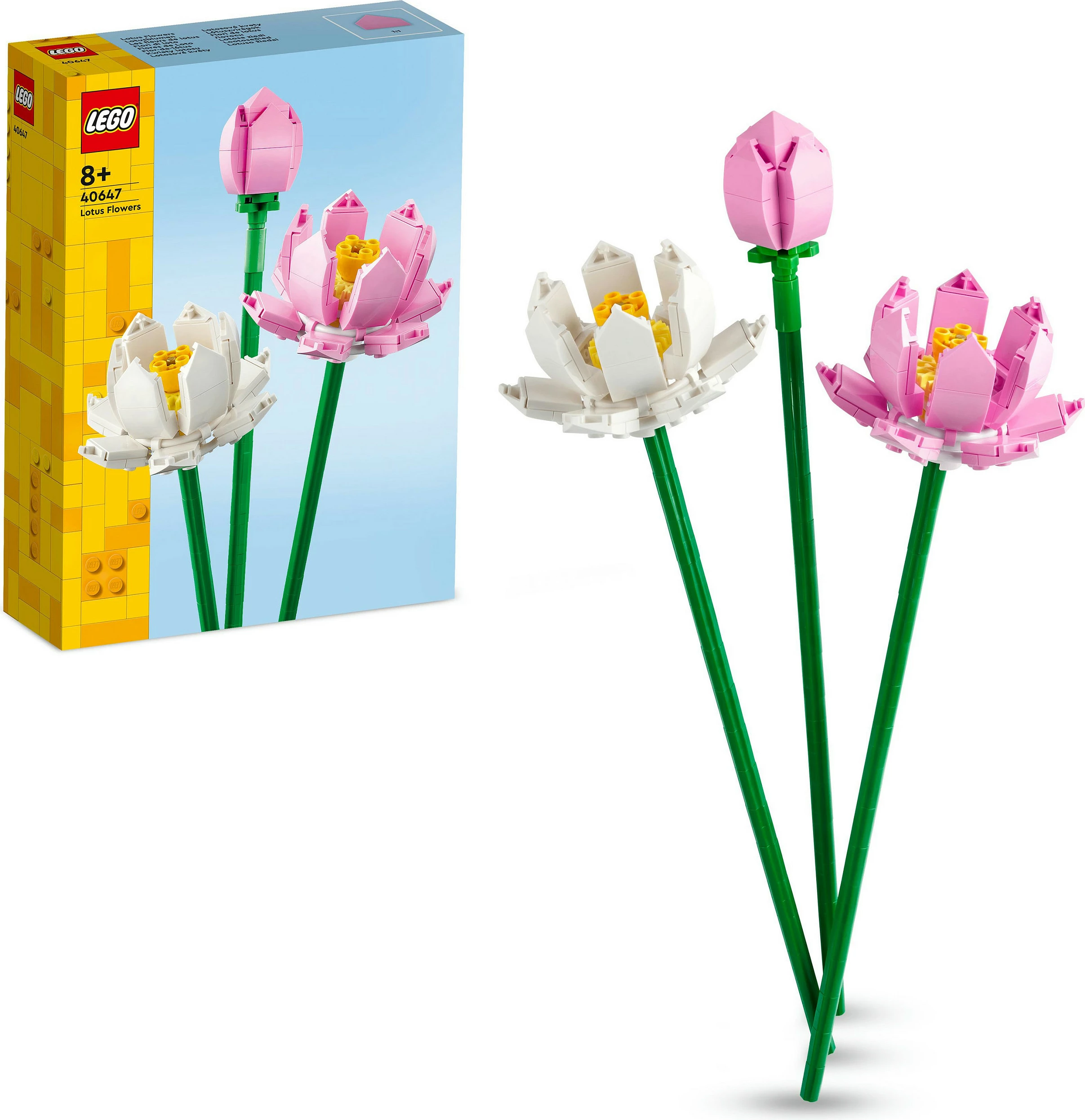 Set ndërtimi LEGO Lotus Flowers, 220 copë, plastikë, shumëngjyrësh