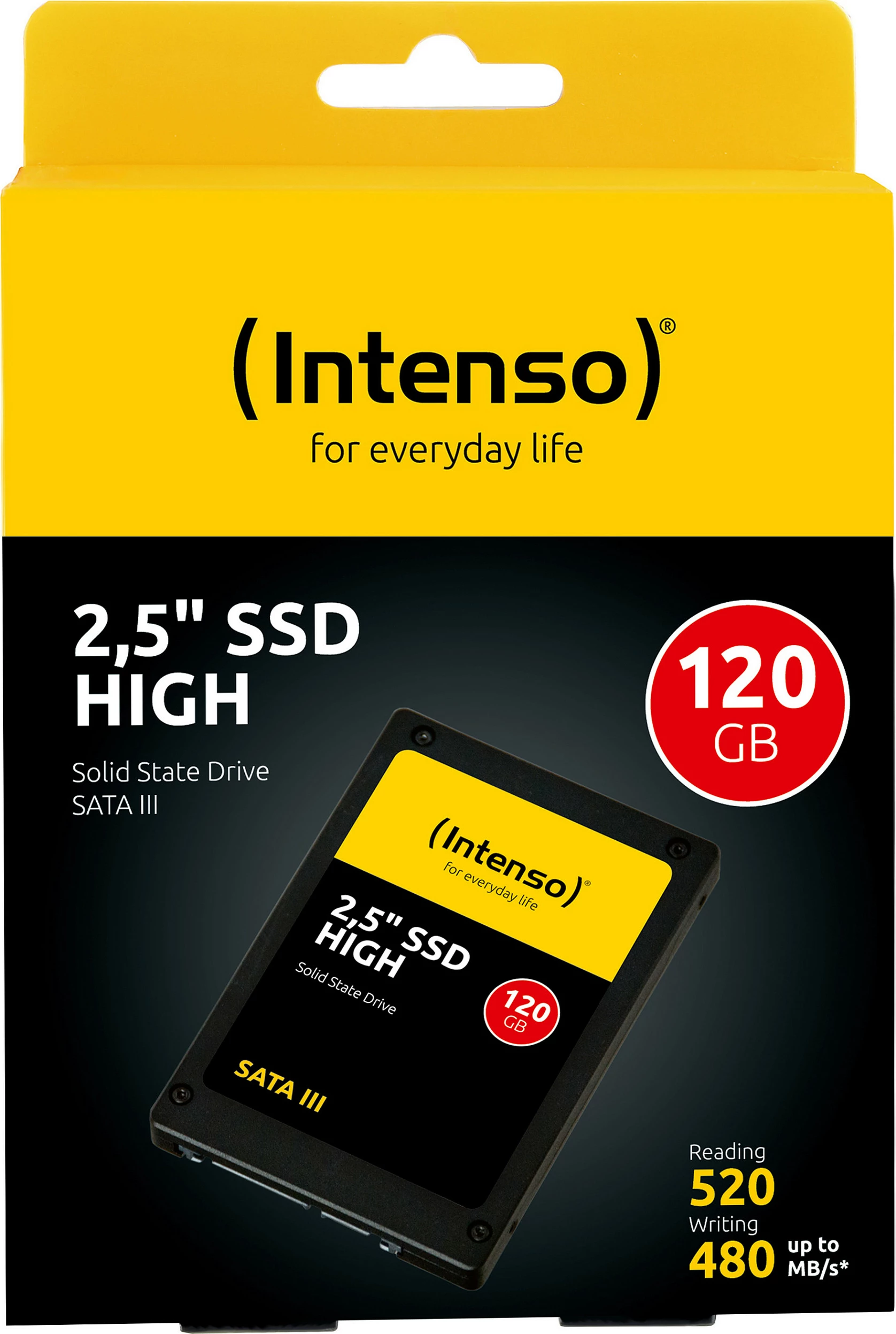 SSD Intenso High 120 GB 2.5" 520 MB/s 6 Gbit/s e zezë