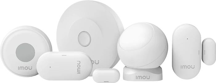 Sistem alarmi IMOU KIT-Alarm(ZG2)-EU-5, Wi‑Fi 2.4GHz/ZigBee 3.0, set me gateway ZG2 + sensor lëvizjeje ZP1 + sensor dere/dritare ZD1 x2 + buton paniku ZE1, i bardhë
