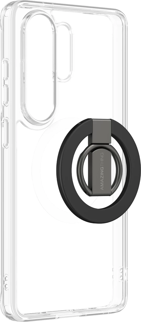 Mbështjellës, AmazingThing, Minimal Ring Set për Samsung Galaxy S26 Ultra, MagSafe, mbrojtje rënie 2.5 m, CameraGuard, rezistent ndaj zverdhjes, transparent