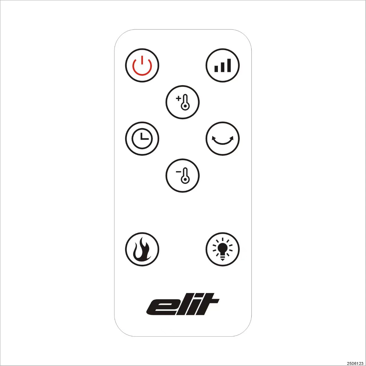 Ngrohës kullë PTC, Elit, PTC TORRE, 2000 W, 2 nivele ngrohje, oscilim automatik, telekomandë, timer 24h, efekt flake