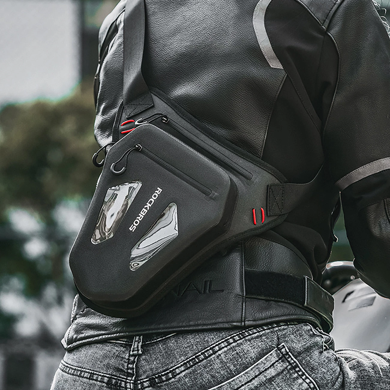 Çantë kofshe/bele Rockbros 3017001801, 1L, TPU, e zezë