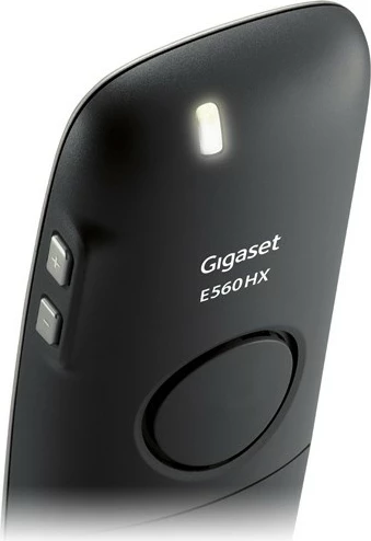 Telefon Gigaset E560HX, Analog/DECT, Mbajtës pa tela, Gri, Argjend