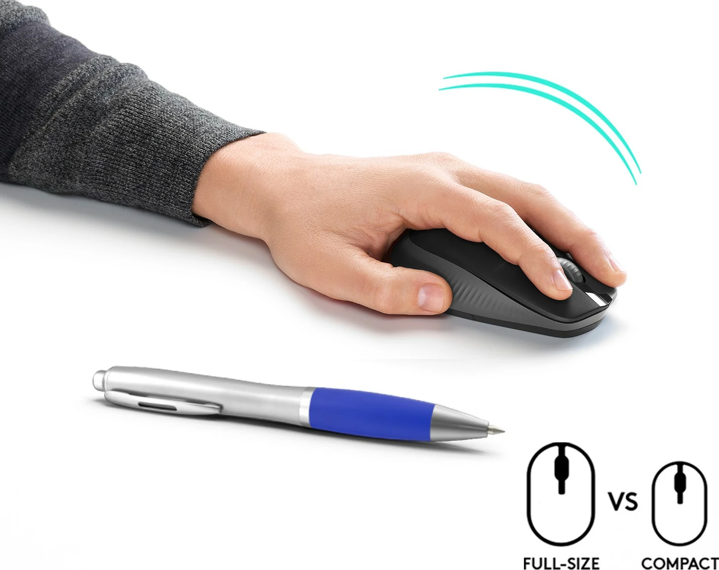 Maus Logitech M190, pa kabllo, optik, RF Wireless, 1000 DPI, ngjyrë qymyr