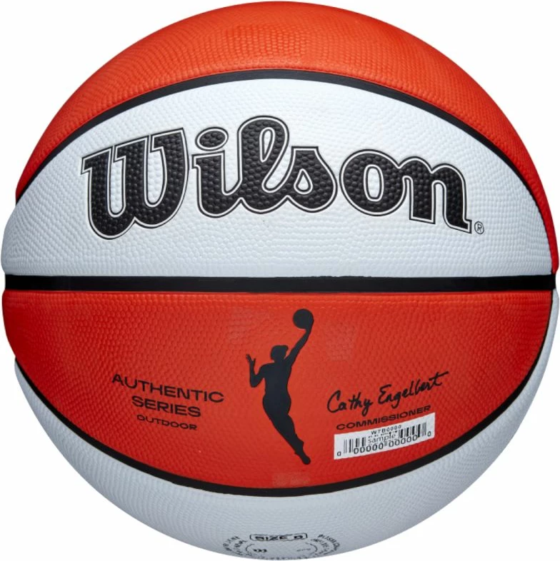Top Basketbolli Wilson WNBA Seria Autentike për Jashtë, Ngjyrë Portokalli e Bardhë [Madhësia: 5]