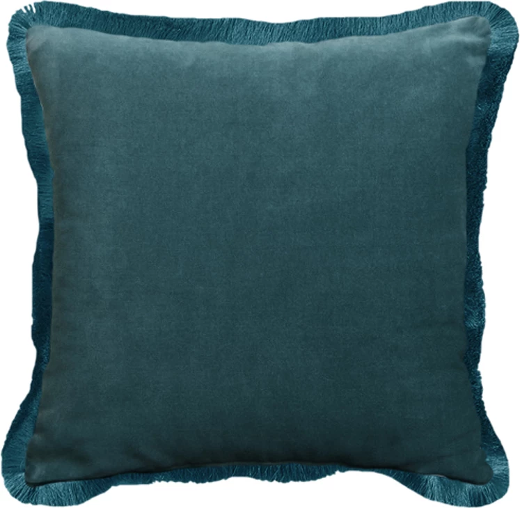 Jastëk dekorativ Moanne, kadife, ngjyrë petrol, 45x45cm