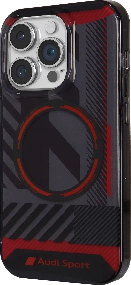 Mbështjellës Audi Sport MagSafe për iPhone 14 Pro 6.1", i zi, hardcase