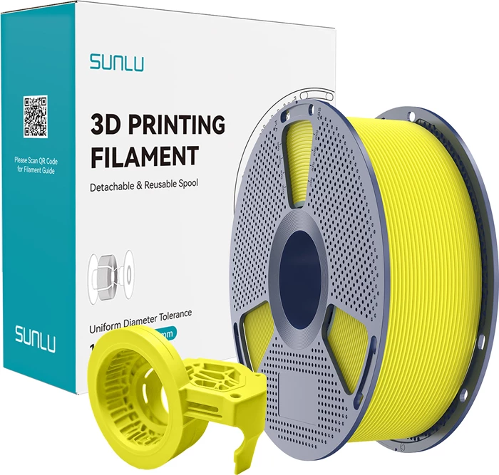 Filament 3D Sunlu PETG H-S M Y, PETG High-Speed Matte, verdhë