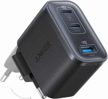 Karikues ANKER Nano A121AL11 70W 3-portësh me kabllo USB-C 1.5m, i zi