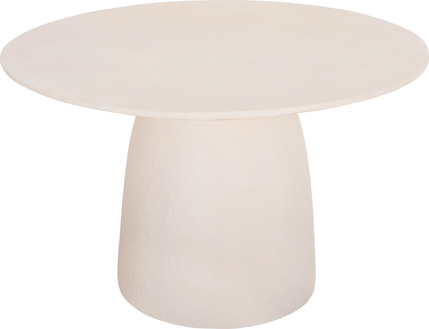 Tavolinë ngrënieje e rrumbullakët SEPPO, fibër-cement, e bardhë, FH18154.02, 119.5x75.5cm