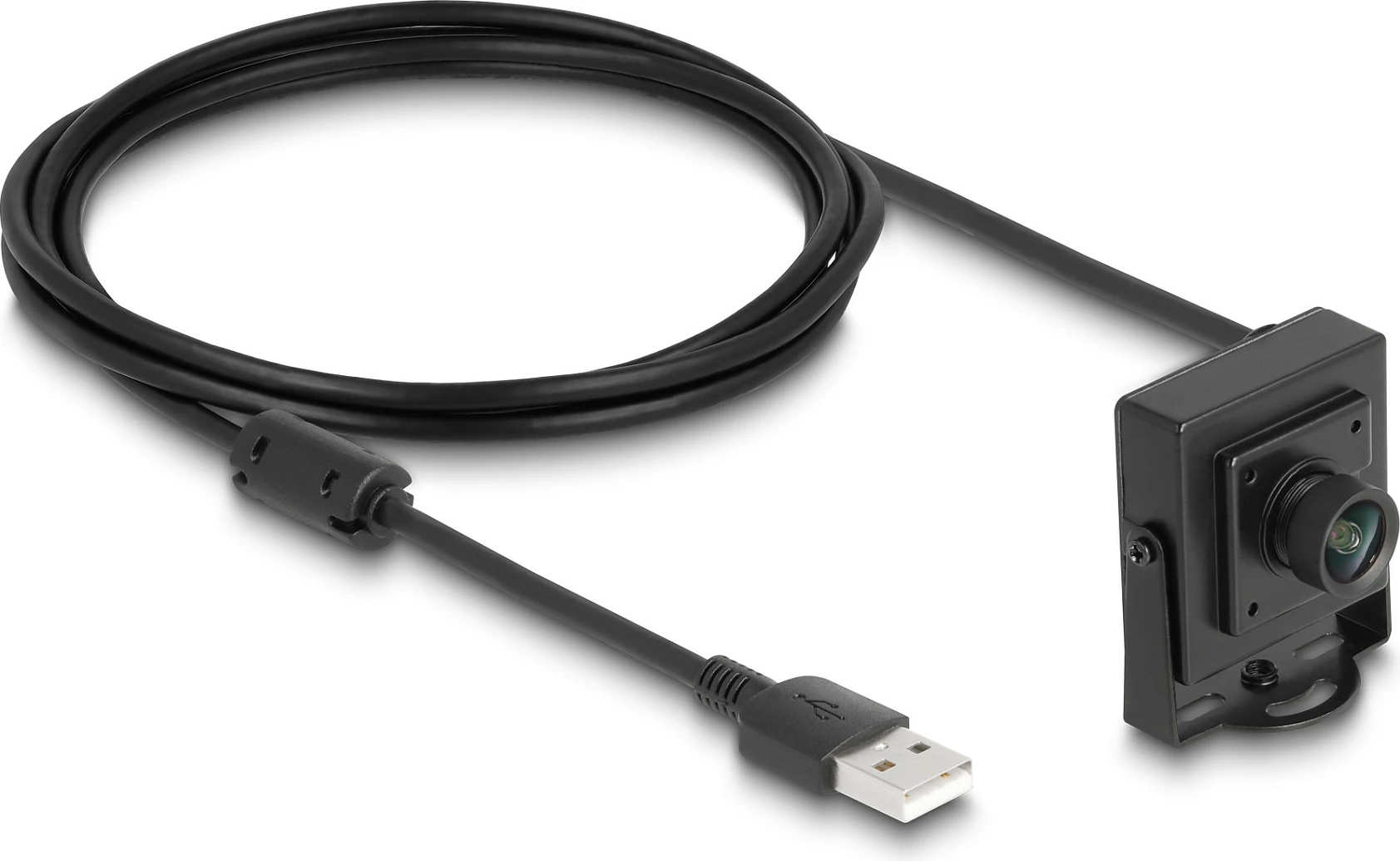 Kamerë USB DeLOCK USB 2.0, 2.1 MP, kënd 100°, fokus fiks, kabllo 1.95 m, e zezë