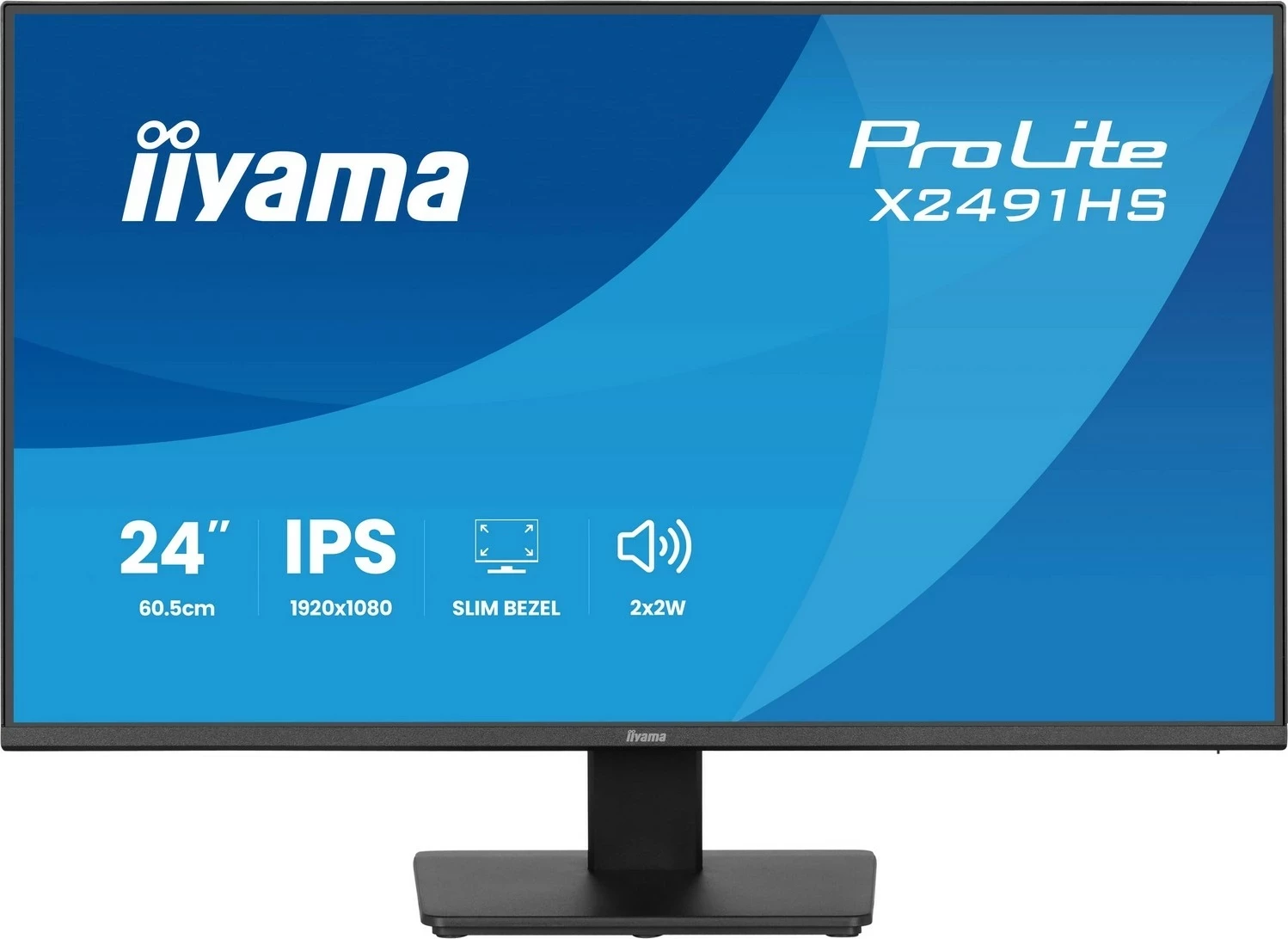 Monitor iiyama ProLite X2491H-B1, 23 inç, IPS, Full HD, HDMI, DisplayPort, e zezë