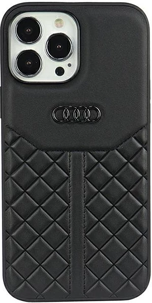 Mbështjellës Audi Genuine Leather për iPhone 13 Pro Max 6.7", lëkurë natyrale, i zi
