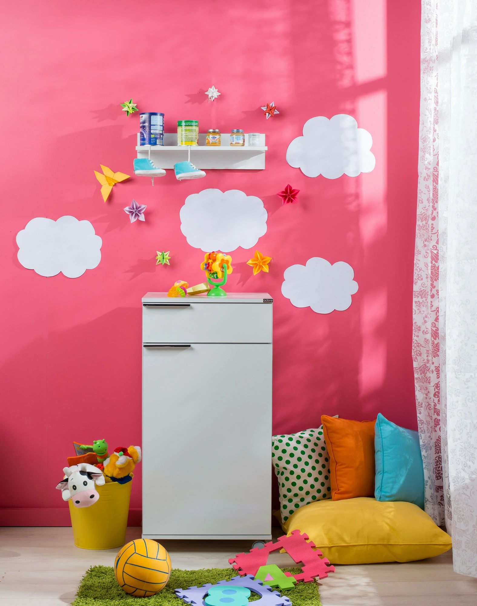 Dollap multifunksional, ngjyrë e bardhë, Skye Decor, Adr-411-Pp-1