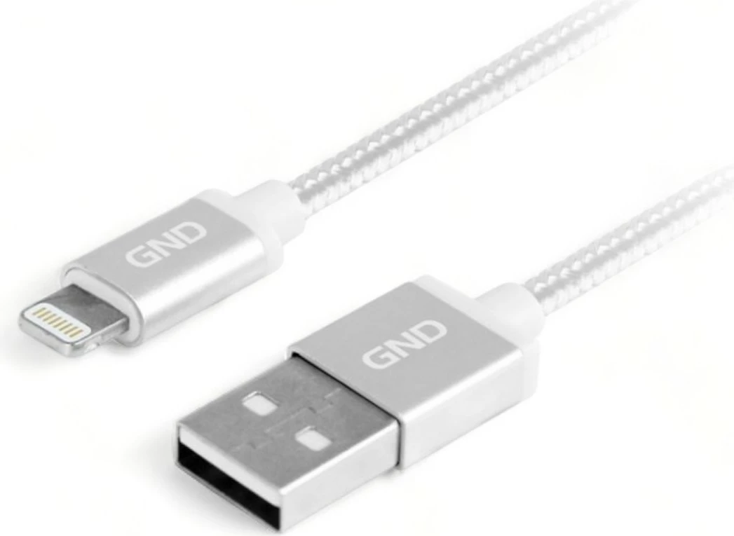 Kabllo Usb GND GNDLIGHTN100MM05 (Bardhë, 1m)