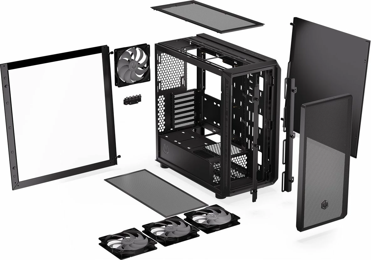 Kasë Endorfy Arx 700 ARGB EY2A013 Midi Tower ATX, 4x 140mm ARGB PWM, USB-C, e zezë