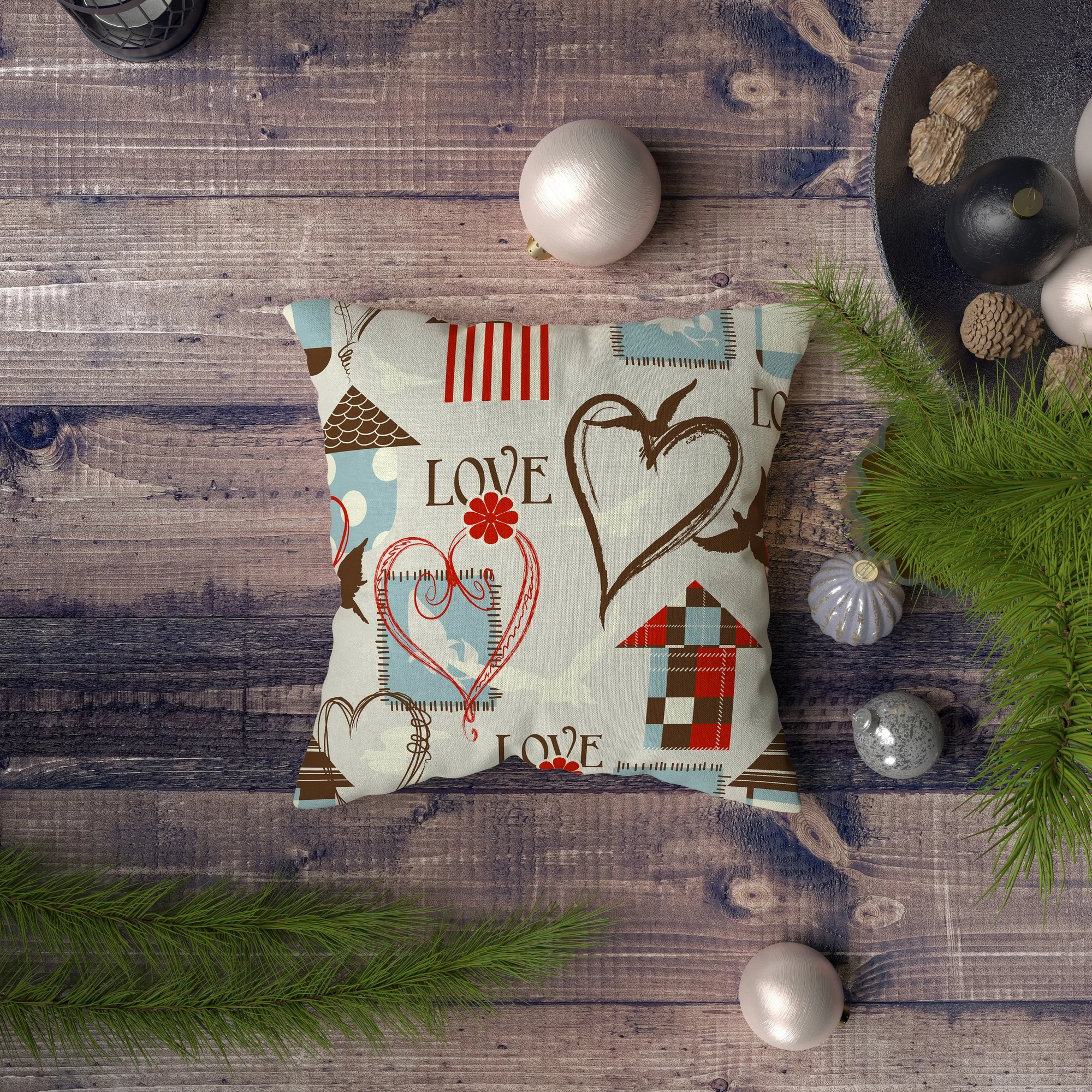 Jastëk Aberto Design, NYXMAS058, shumëngjyrësh, 43x43cm