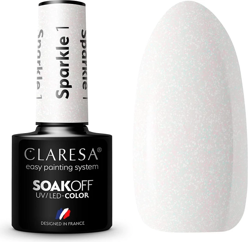 Llak për thonj për femra Claresa Soak Off UV/LED Sparkle Hybrid 1.5g